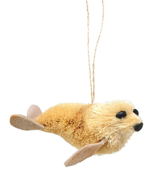 Seal Pup Brush Ornament - 3-1/2-in - Mellow Monkey