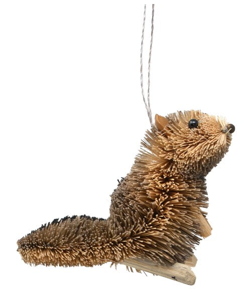 Chipmunk Brush Ornament - 4-3/4-in - Mellow Monkey