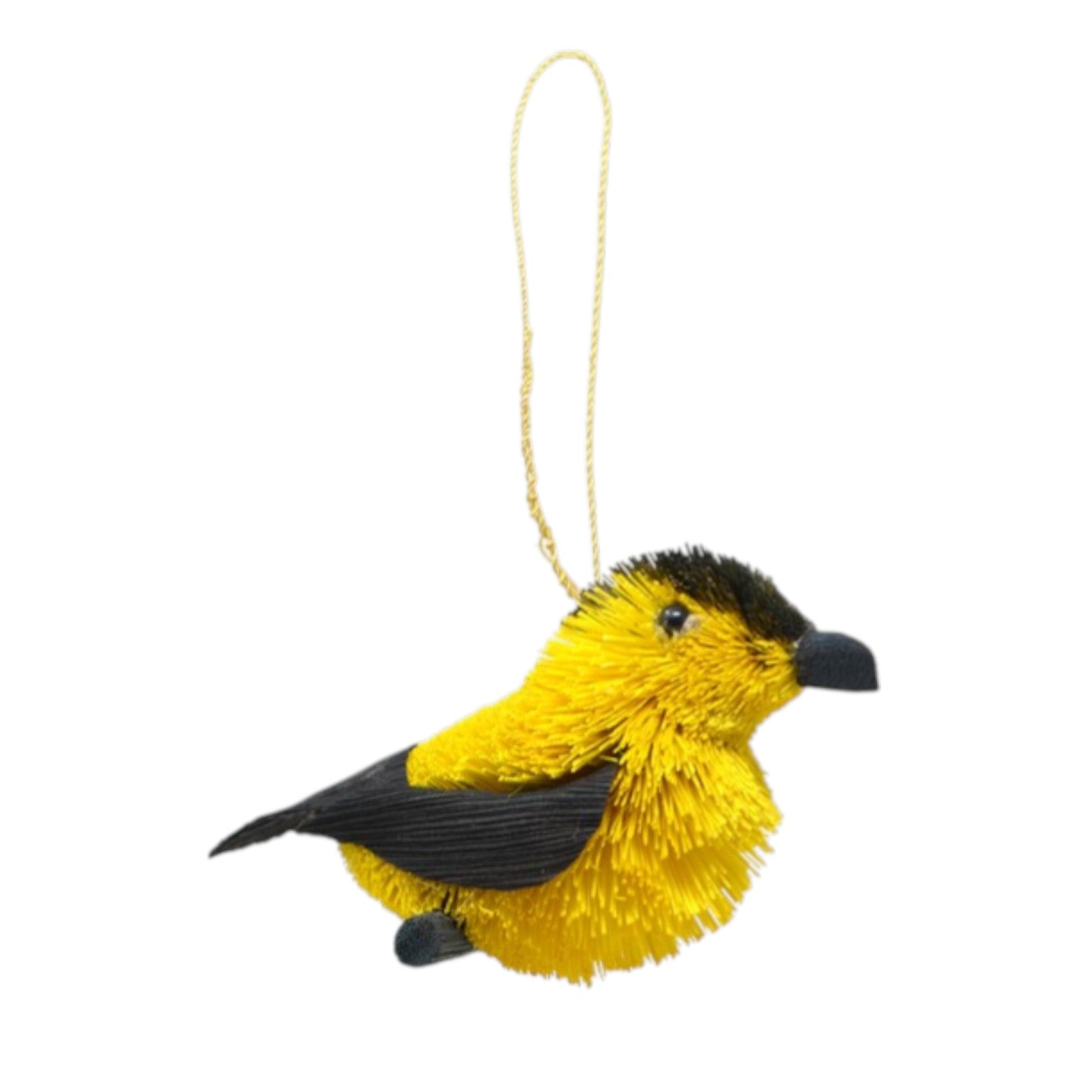 Finch Brush Ornament - 3-in - Mellow Monkey