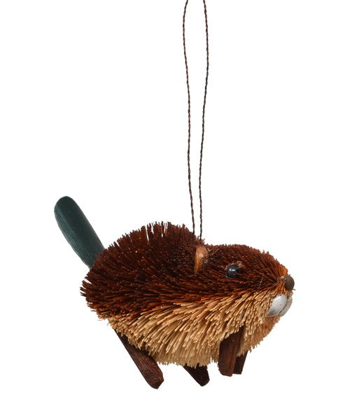 Beaver Brush Ornament - 3-1/2-in - Mellow Monkey