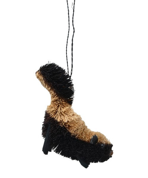 Skunk Brush Ornament - 4-1/2-in - Mellow Monkey