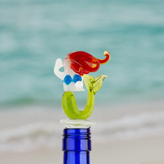 Glass Mermaid Bottle Stopper - Mellow Monkey