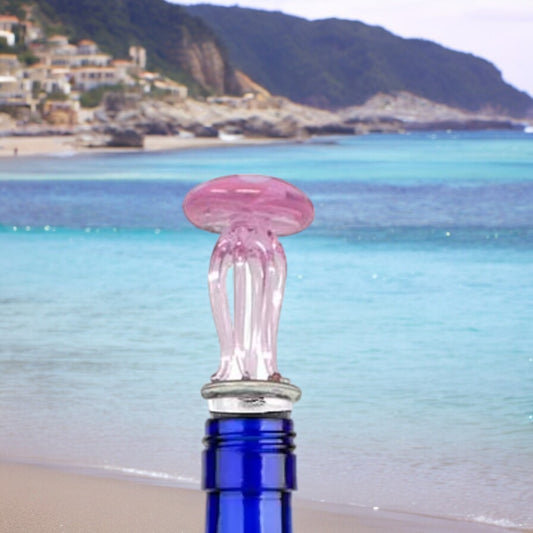 Glass Jellyfish Bottle Stopper - Mellow Monkey