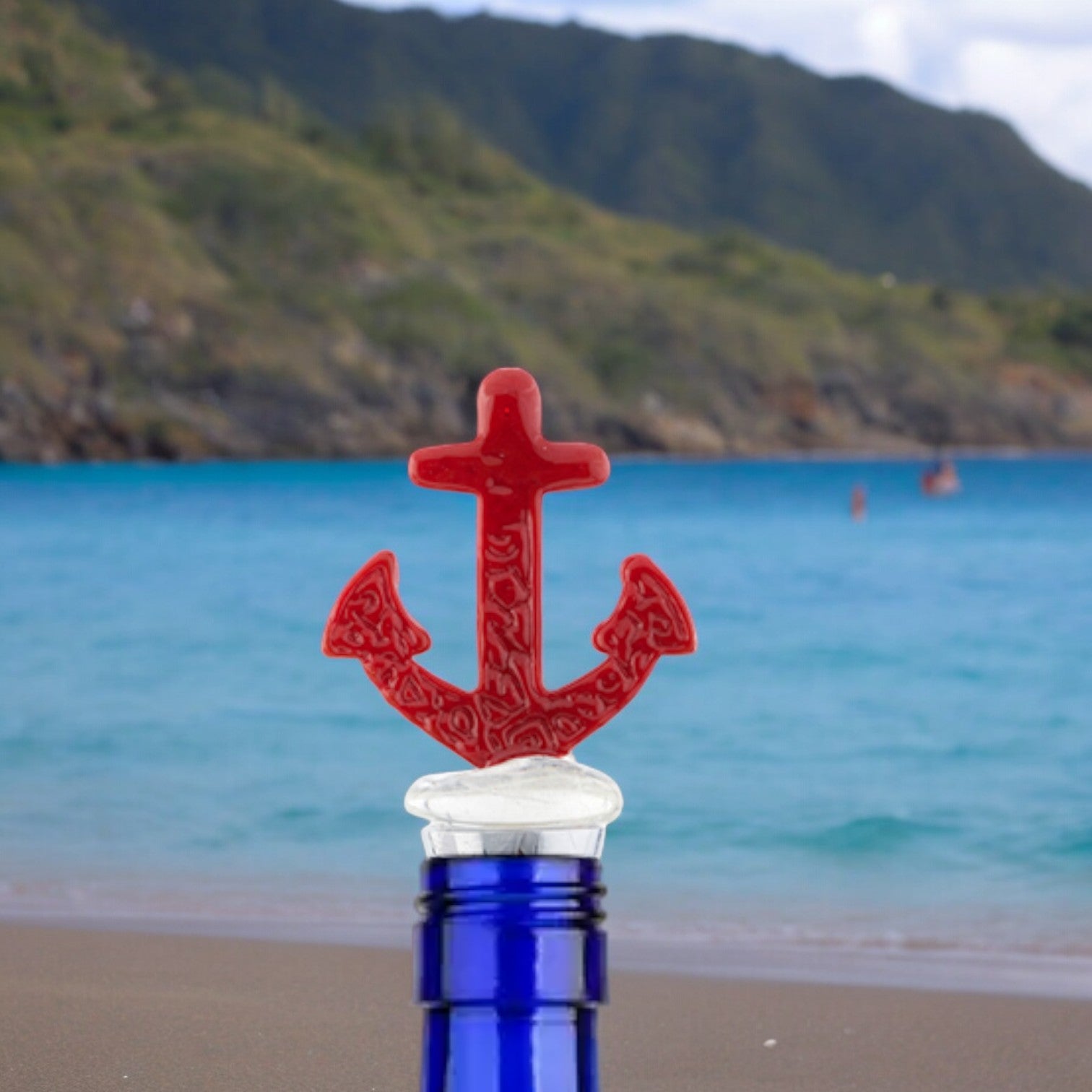 Glass Anchor Bottle Stopper - Mellow Monkey