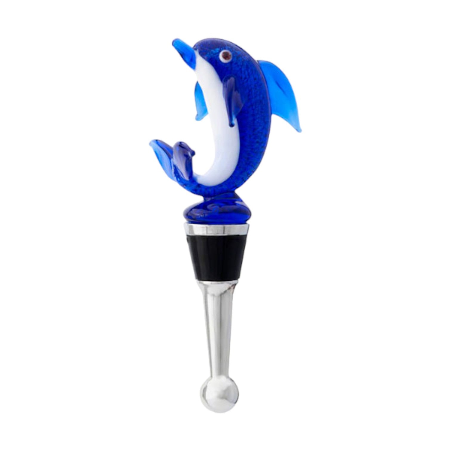 Glass Dolphin Bottle Stopper - Mellow Monkey