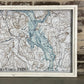 Essex Connecticut Circa 1929 Vintage Map Framed Whitewash Shadowbox - 26-1/2-in - Mellow Monkey