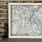 Essex Connecticut Circa 1929 Vintage Map Framed Whitewash Shadowbox - 26-1/2-in - Mellow Monkey