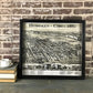 Vintage Map of Hoboken Circa 1881 Framed Shadowbox 25-in - Mellow Monkey