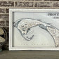 Provincetown, Massachusetts Map Circa 1921 Framed Antique White Shadowbox - 29-1/2-in - Mellow Monkey