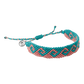 4Ocean Unisex Bali Wave Braid Bracelet - Coral & Turquoise - Mellow Monkey