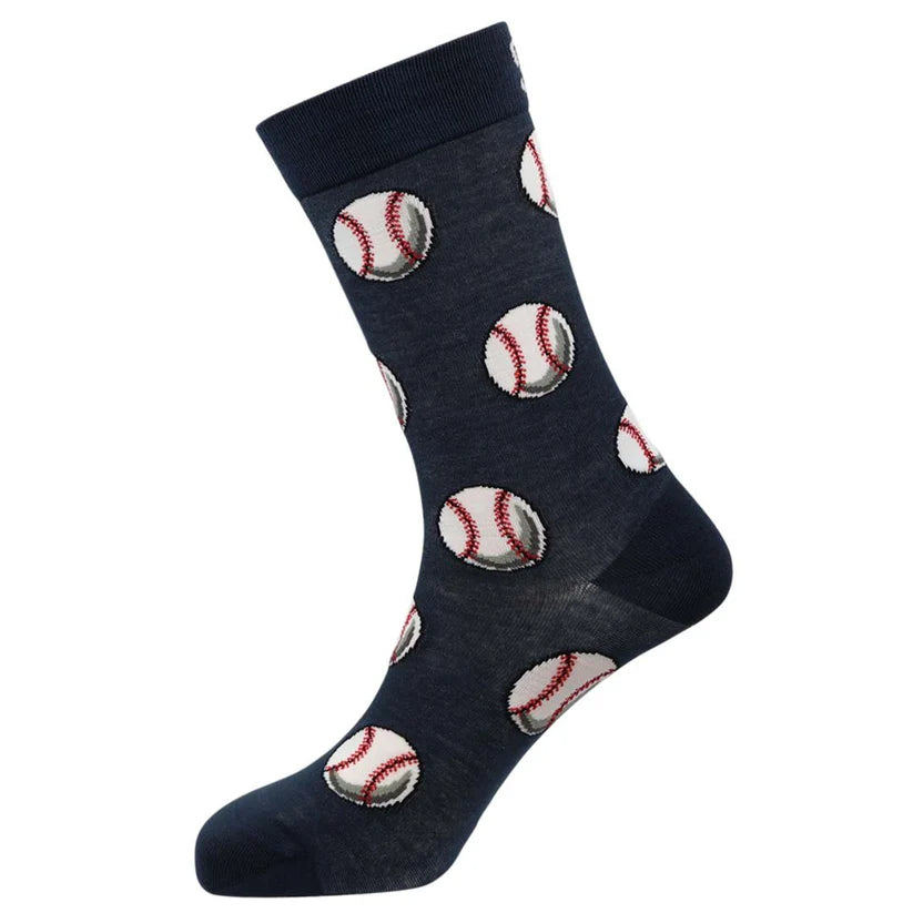 Baseball - Natural Bamboo Knit Socks - Mellow Monkey