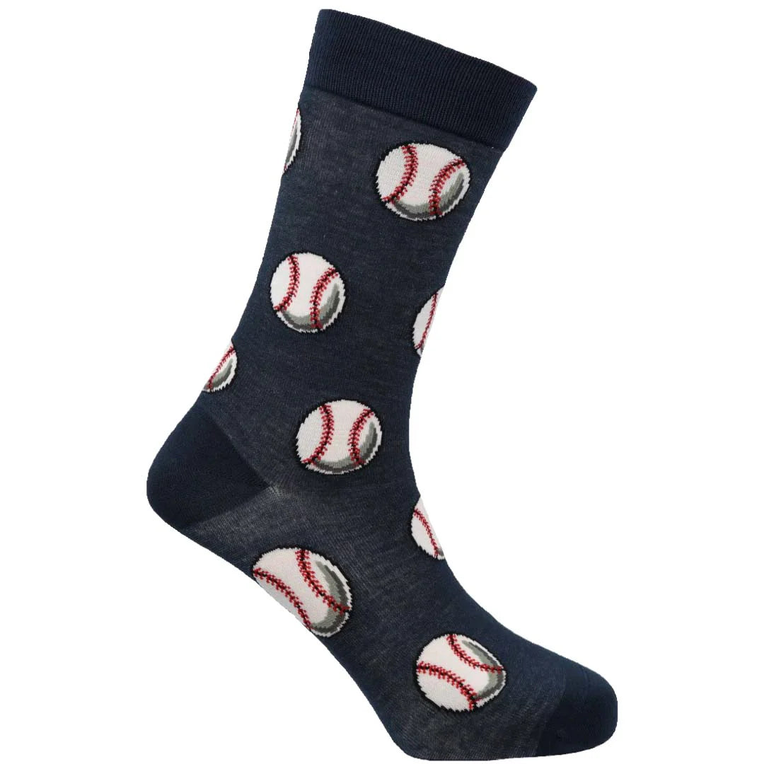 Baseball - Natural Bamboo Knit Socks - Mellow Monkey