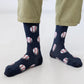 Baseball - Natural Bamboo Knit Socks - Mellow Monkey