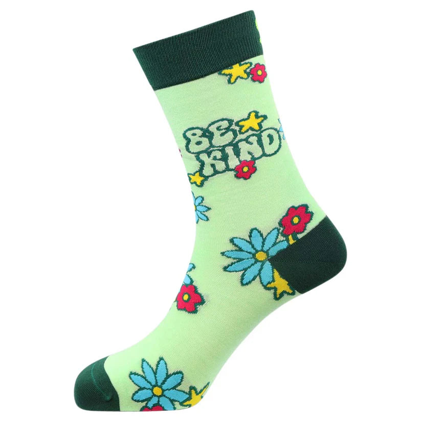 Be Kind - Natural Bamboo Knit Socks - Mellow Monkey