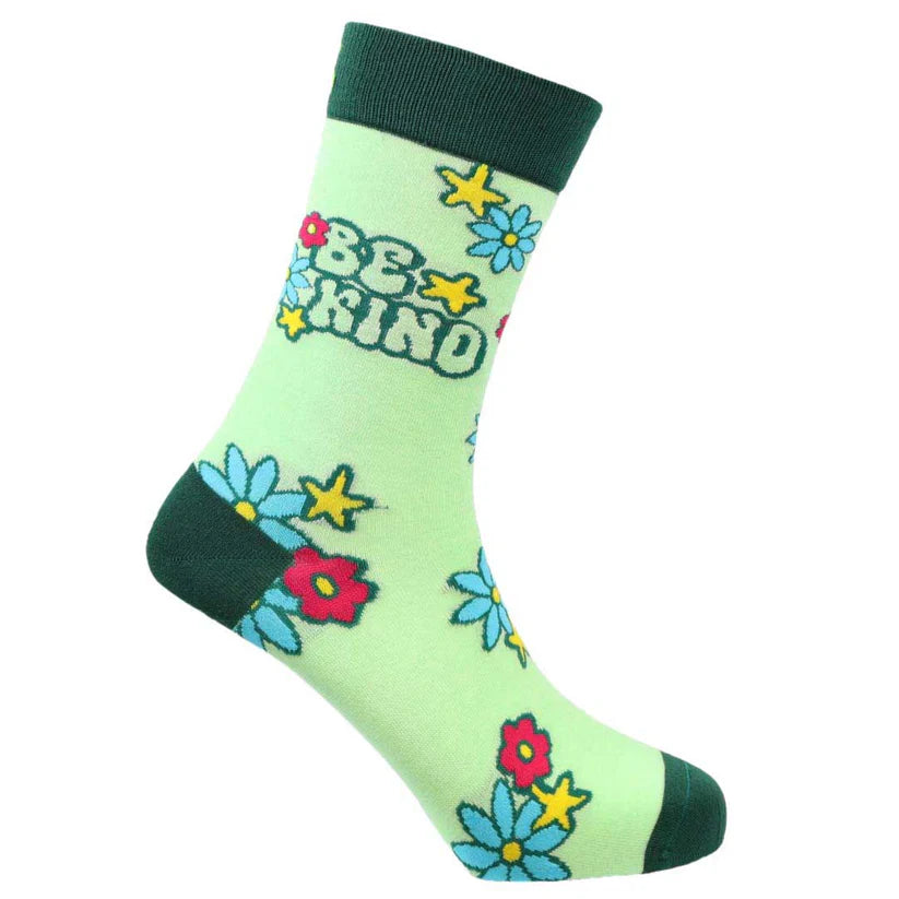 Be Kind - Natural Bamboo Knit Socks - Mellow Monkey