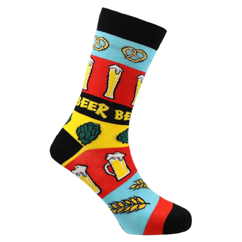 Because Beer - Natural Bamboo Knit Socks - Mellow Monkey