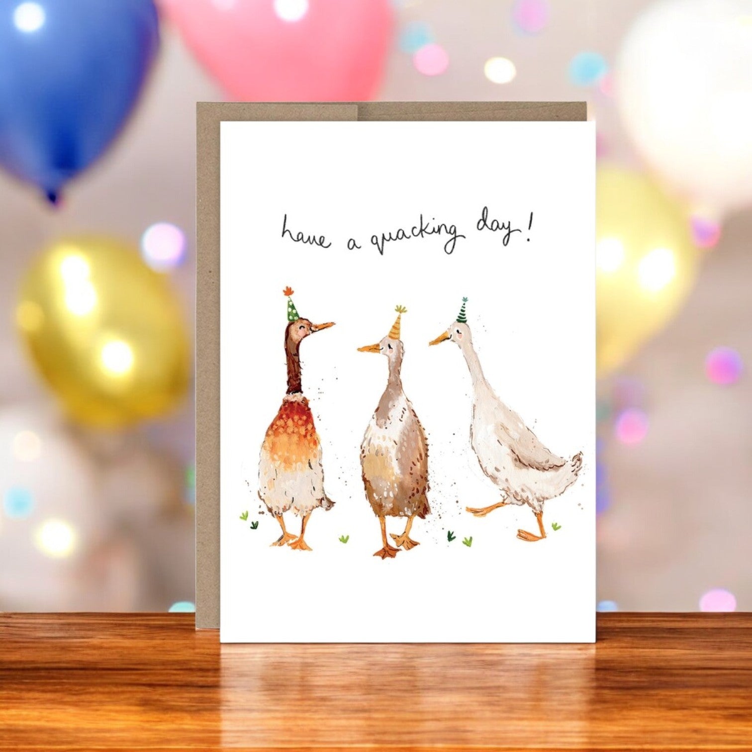 Ducks Quacking Day - Birthday Greeting Card - Mellow Monkey