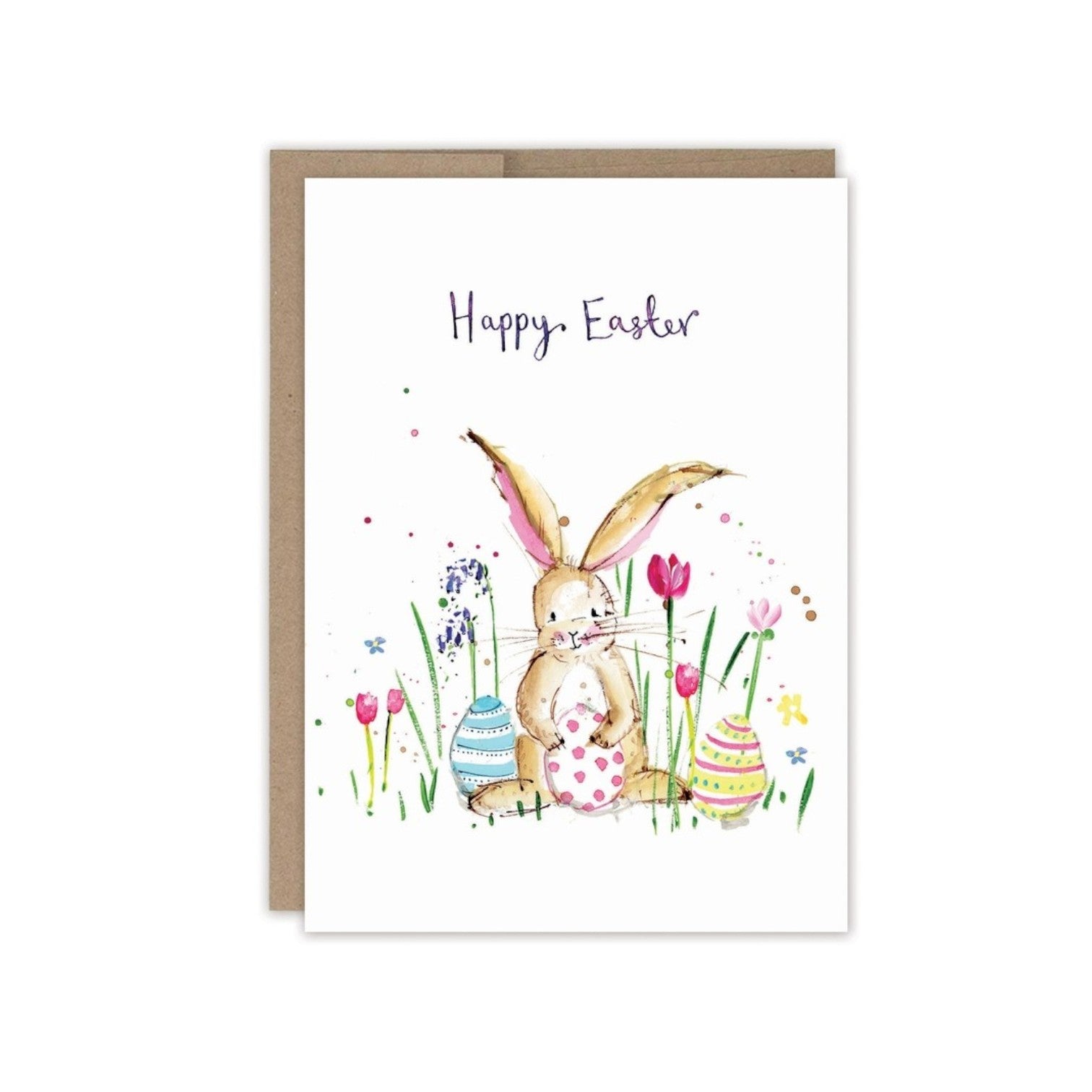 Bunny Happy Easter - Easter Greeting Card - Mellow Monkey