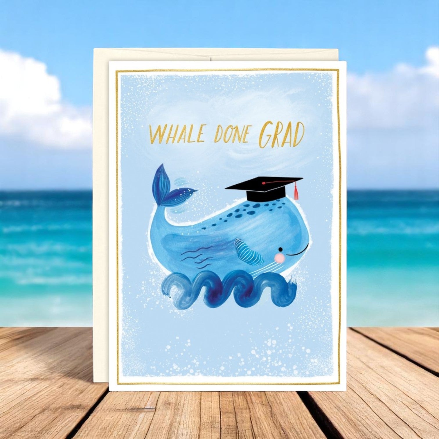 Whale Done Grad - Graduation Greeting Card – Mellow Monkey