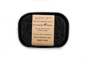 Waterfall Soap Dish Set w/ Soap Lift Soap Saver - Black - Mellow Monkey