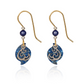 Silver Forest Modern Blue and Silver Metal Filigree Drop Earrings NE-1778A - Mellow Monkey