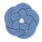 Turks Head Sailor Knot Woven Coasters - Set of 4 - Light Blue - Mellow Monkey