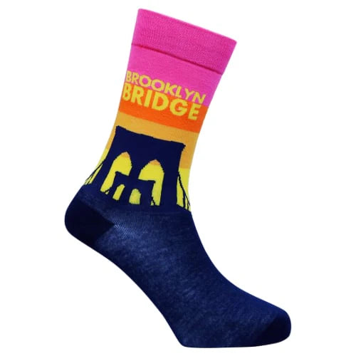 Brooklyn Bridge - Natural Bamboo Knit Socks - Mellow Monkey