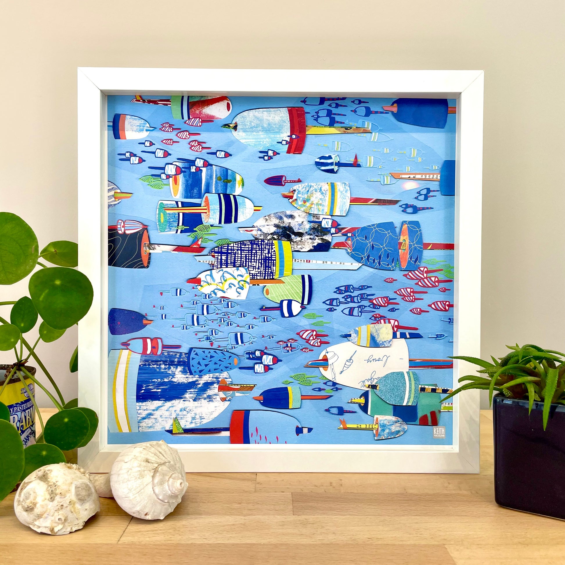 Buoy-quarium Light Blue - Framed Print by Keith MacLelland - 13-in - Mellow Monkey