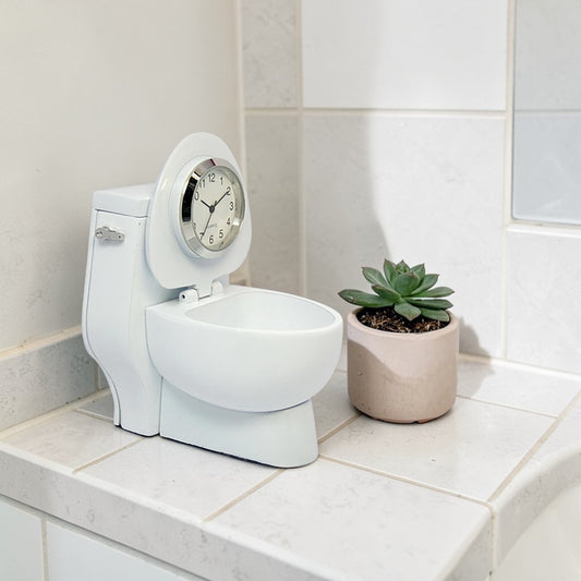 White Toilet Clock - Mellow Monkey