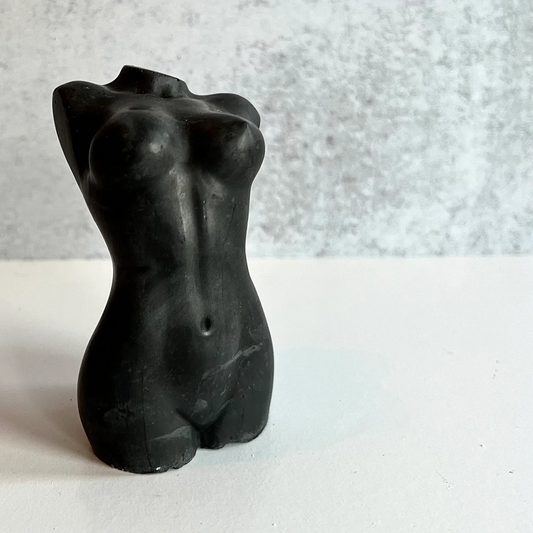 Female Torso Sculpture - Small Body Figurine - Black - Mellow Monkey