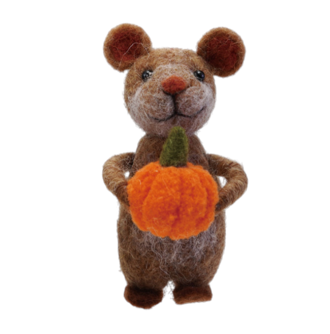 Handmade Wool Mouse - 3 Styles - 3-1/2-in - Mellow Monkey