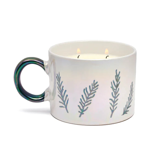 Cypress + Fir White Ceramic Mug - 8 oz. - Mellow Monkey