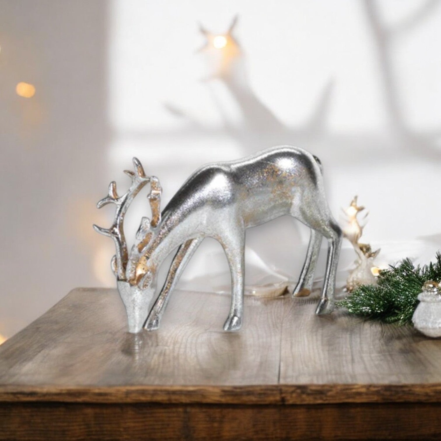 Decorative Silver Reindeer - Mellow Monkey