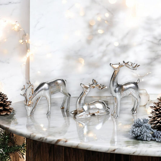 Decorative Silver Reindeer - Mellow Monkey