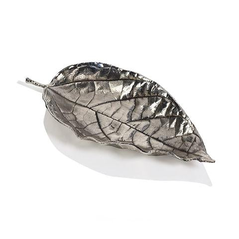 Antique Pewter Leaf Tray - Osage Orange Leaf - 7-1/2-in - Mellow Monkey