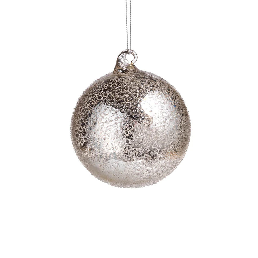 Antique Silver Round Ornament - Mellow Monkey