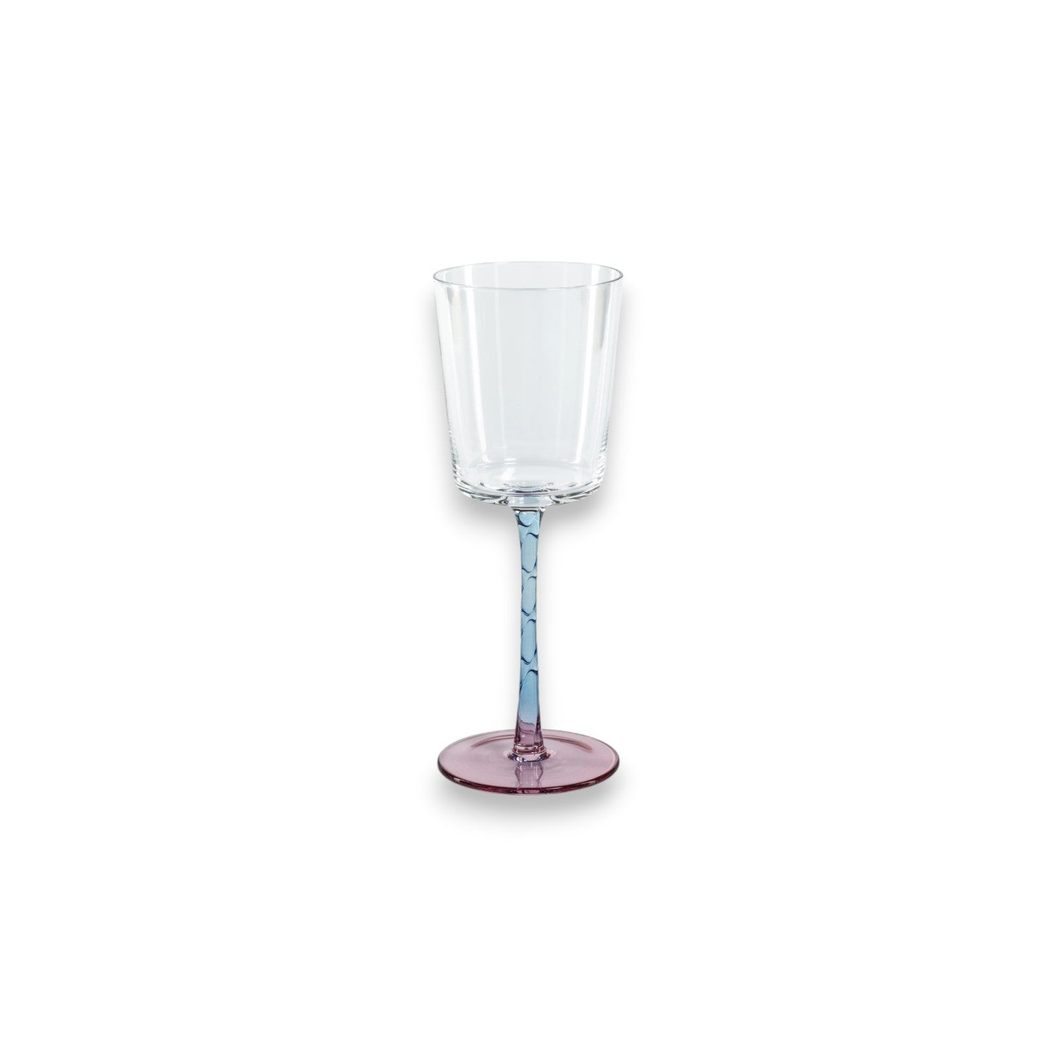 Vicenza White Wine Glass - Pink and Blue - Mellow Monkey