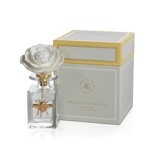 Apothecary Guild Botanical Oasis Porcelain Diffuser - Bee - Black Fig Vetiver - Mellow Monkey