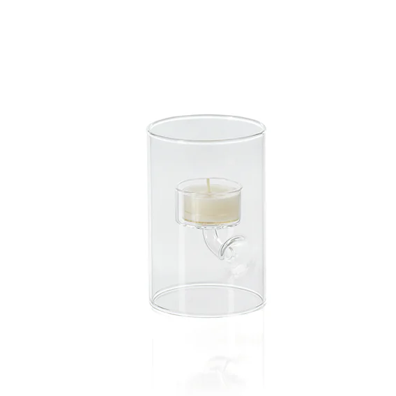 Suspended Glass Hurricane Tealight Holder - Extra Small - 4.75" - Mellow Monkey