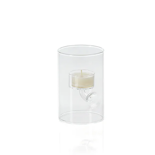 Suspended Glass Hurricane Tealight Holder - Extra Small - 4.75" - Mellow Monkey