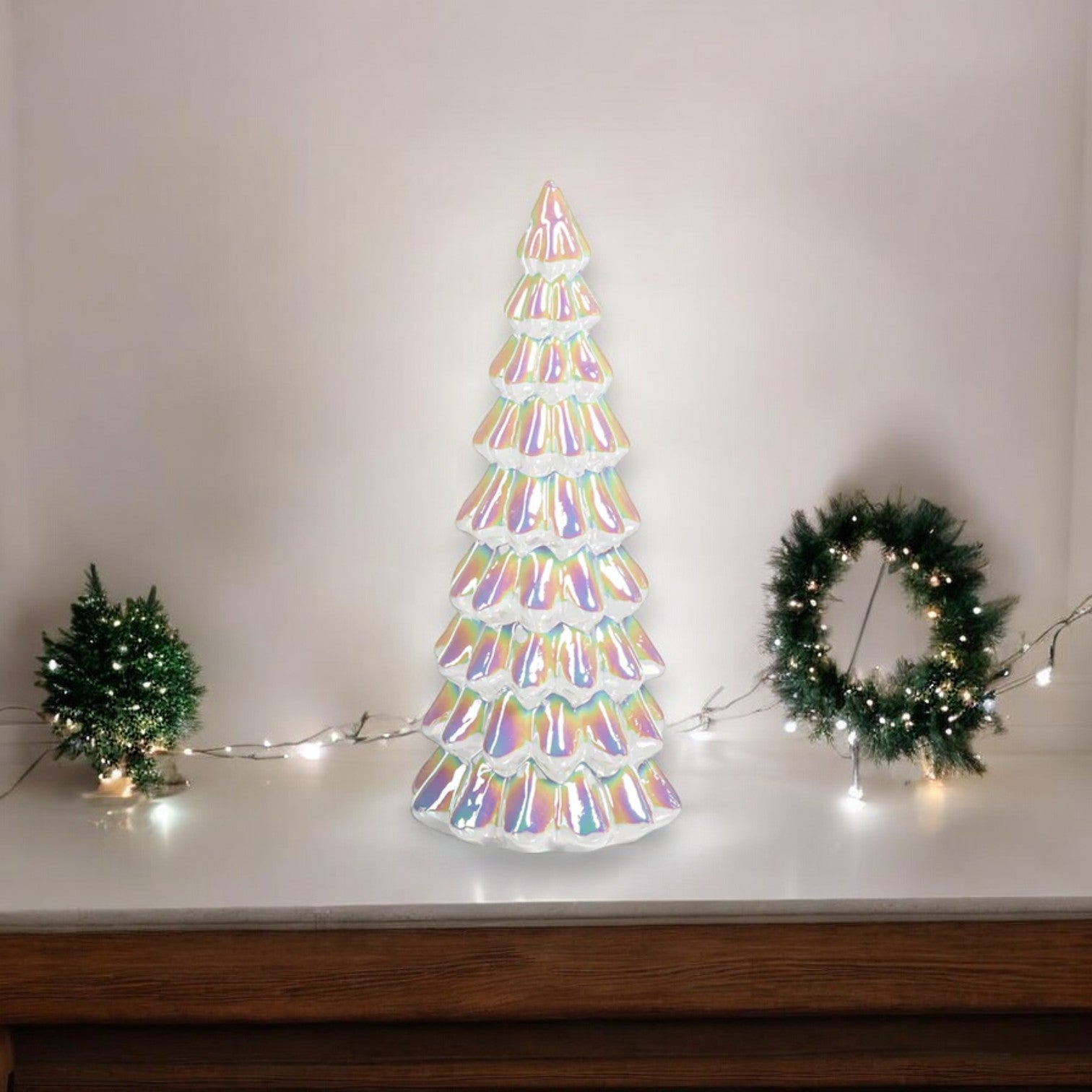 LED Luster Tree - White Rainbow - 8-1/4-in - Mellow Monkey