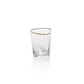 Aperitivo Triangular Double Old Fashioned Glass - Clear with Gold Rim - Mellow Monkey