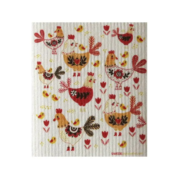 Chickens! Swedish Dishcloth - Mellow Monkey