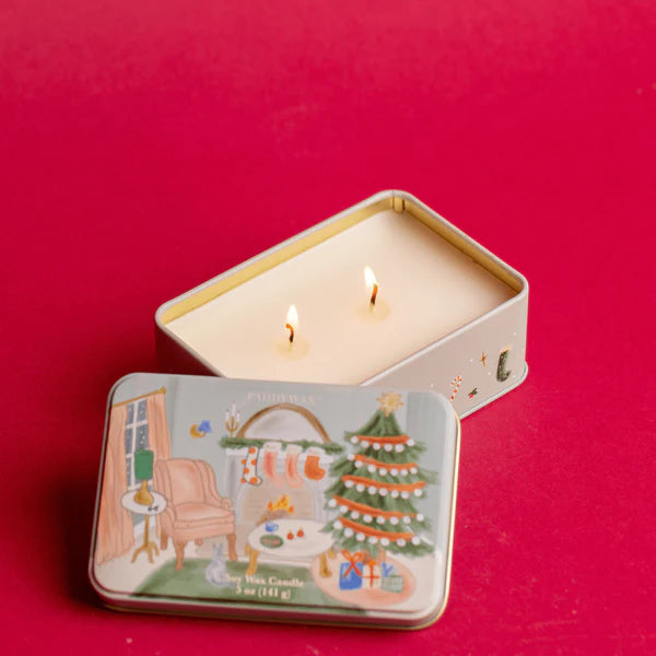 Persimmon & Chestnut Holiday Candle Tin - 5 oz. - Mellow Monkey