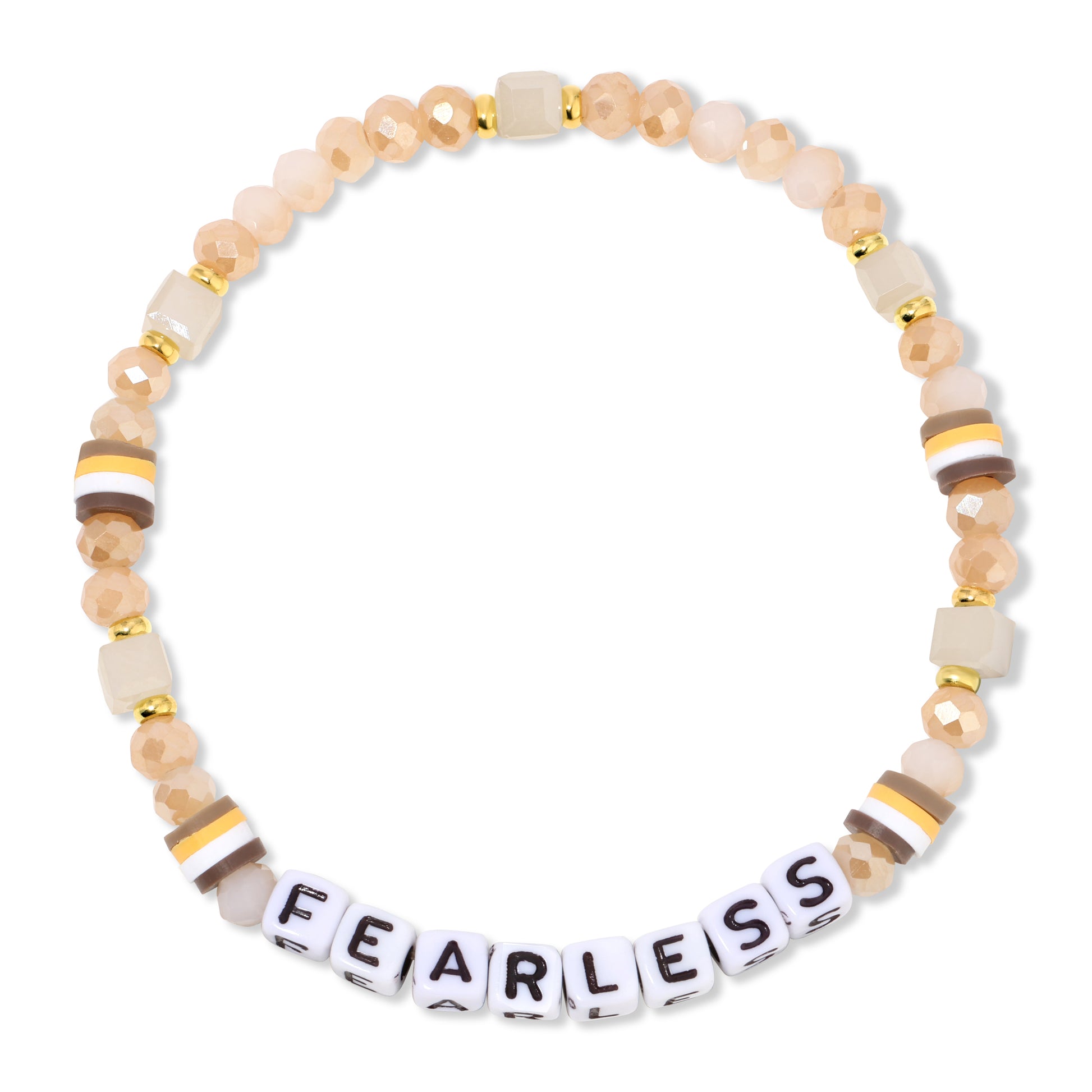 Fearless - Beaded Stretch Bracelet - Mellow Monkey