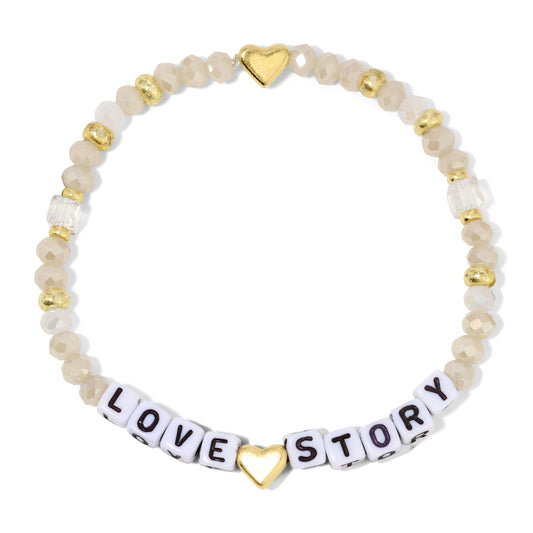 Love Story - Beaded Stretch Bracelet - Mellow Monkey