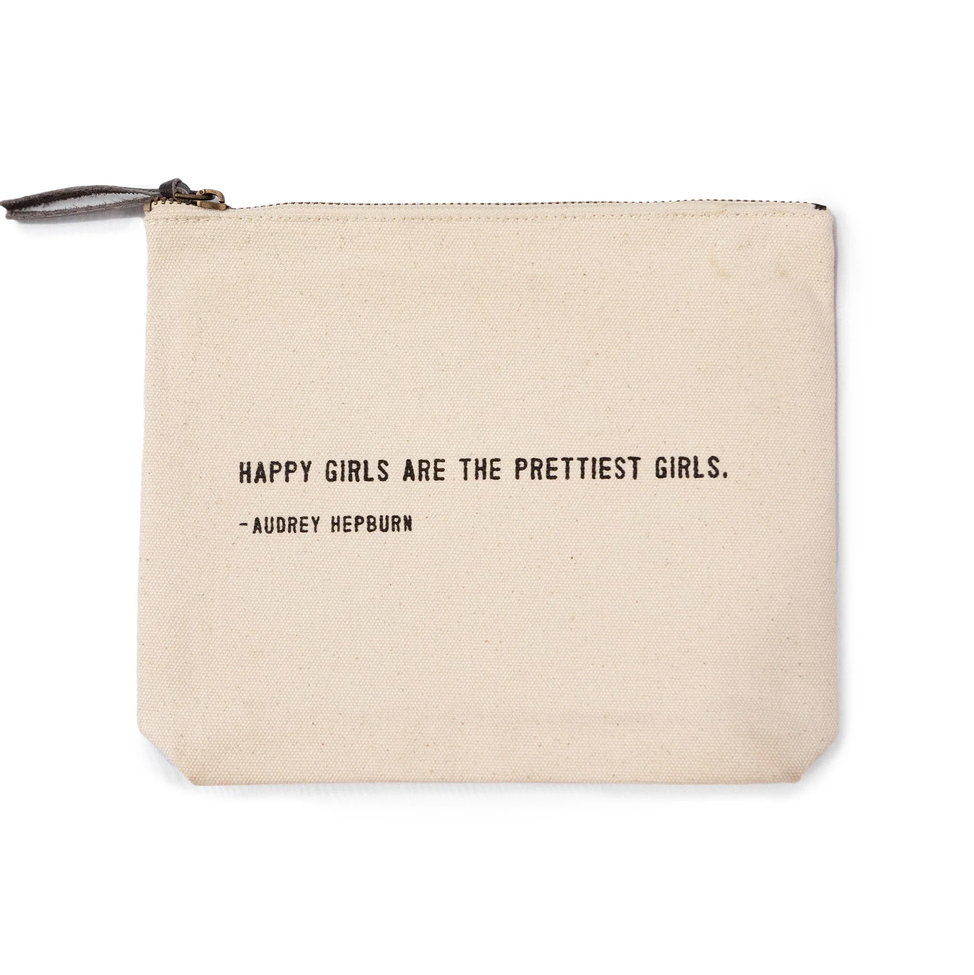 Canvas Zipper Bag - Happy Girls - Audrey Hepburn - Mellow Monkey