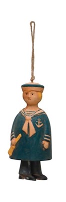 Hand-Painted Stoneware Nautical Bell - Mellow Monkey