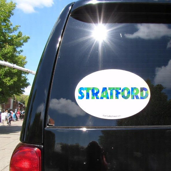 Stratford - Sea Glass Vinyl Bumper Sticker - 6-in - Mellow Monkey