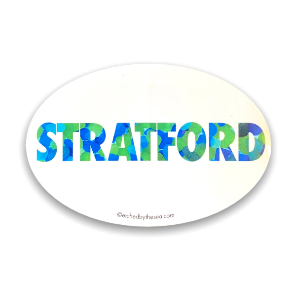 Stratford - Sea Glass Vinyl Bumper Sticker - 6-in - Mellow Monkey